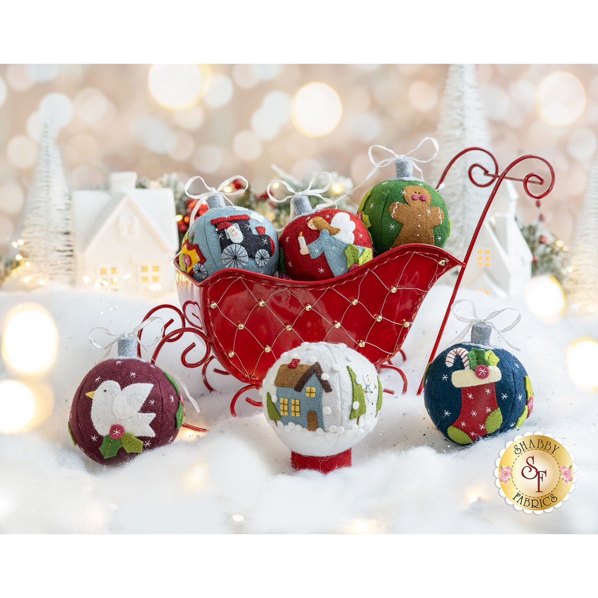 Fabric Snowman Christmas Tree Ornament Sewing Pattern & VIDEO Tutorial PDF  Easy DIY Holiday Decor Gift to Sew Beginners Sewing Project 