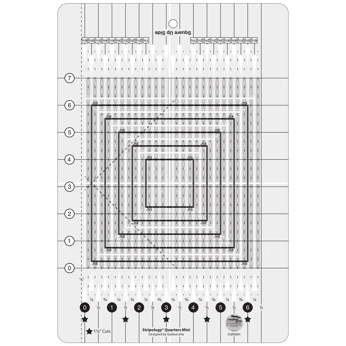 Creative Grids Quilting Ruler 9 1/2in Square