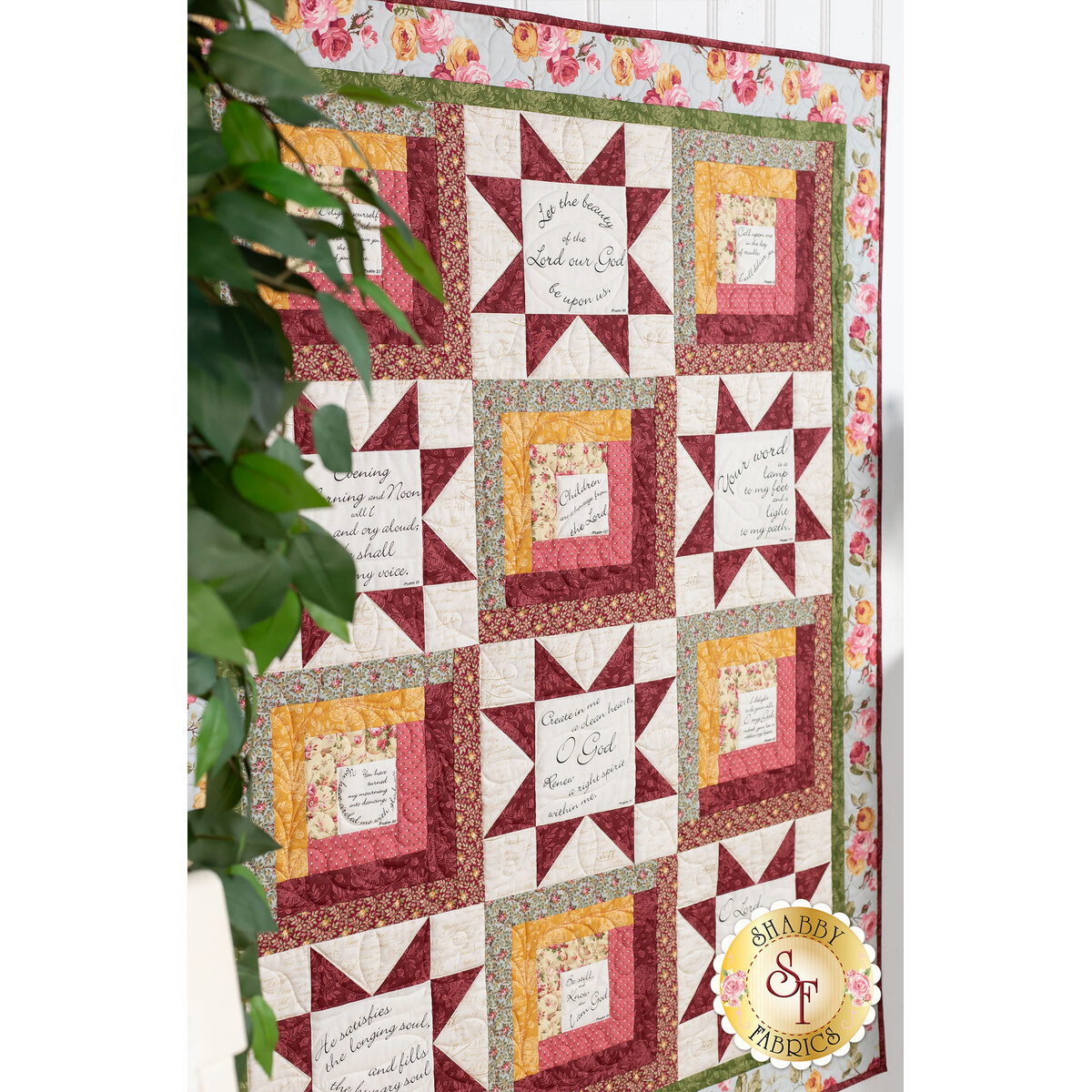 Comfort of Psalms Quilt Pattern & Fabric Panel Kit – Heavenly Fabric Shop