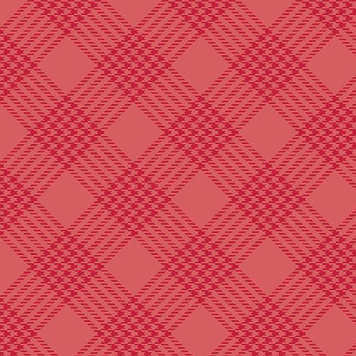 Vintage Christmas Pink Plaid Fabric