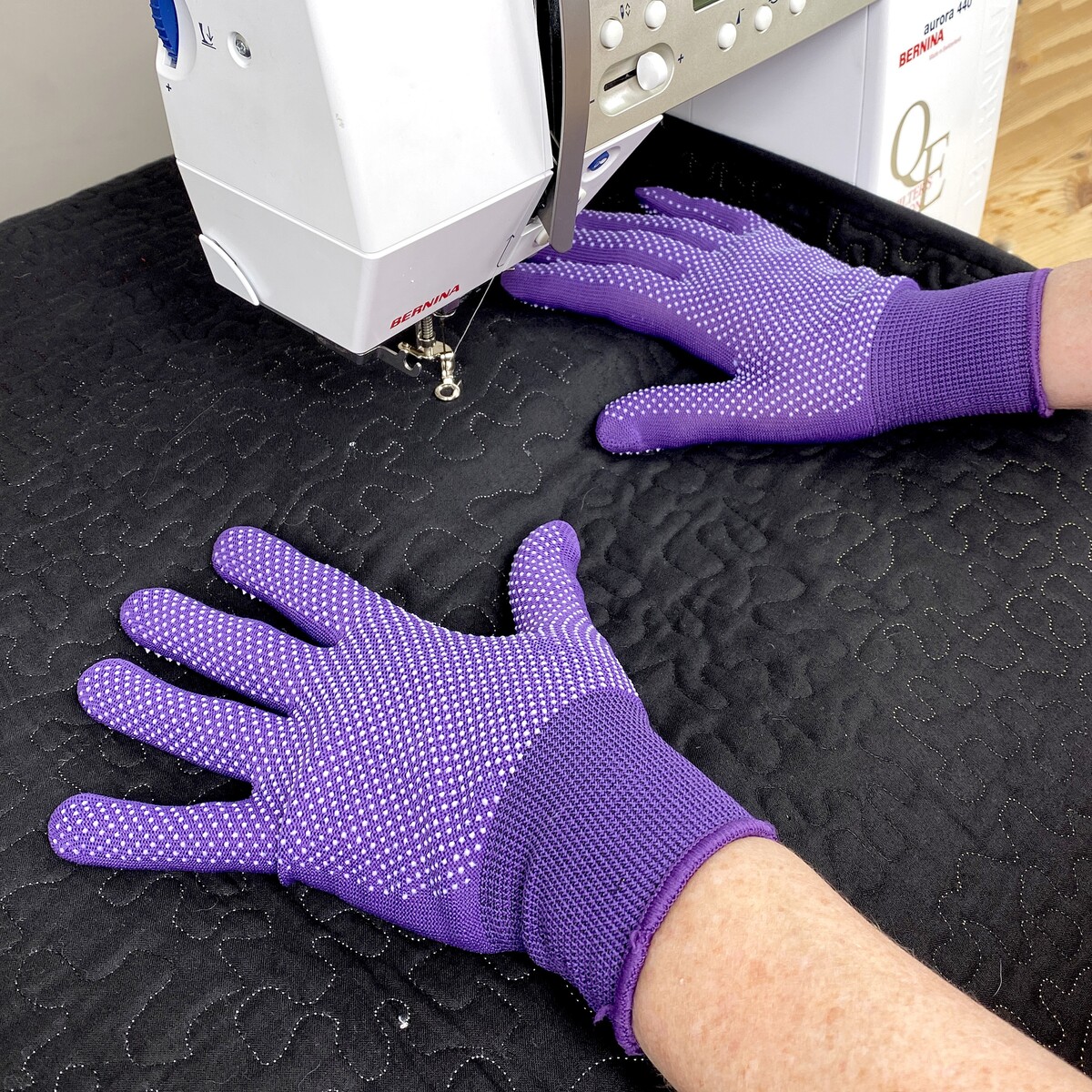 Hold Steady Machine Quilting Gloves by The Gypsy Quilter