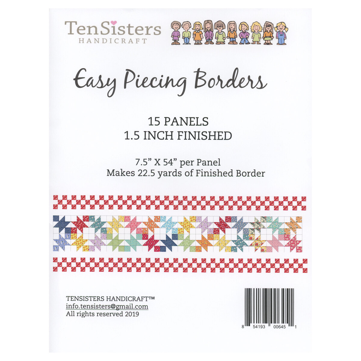Easy Piecing Grid - Border Panels - 1-1/2 - 15 Panels by