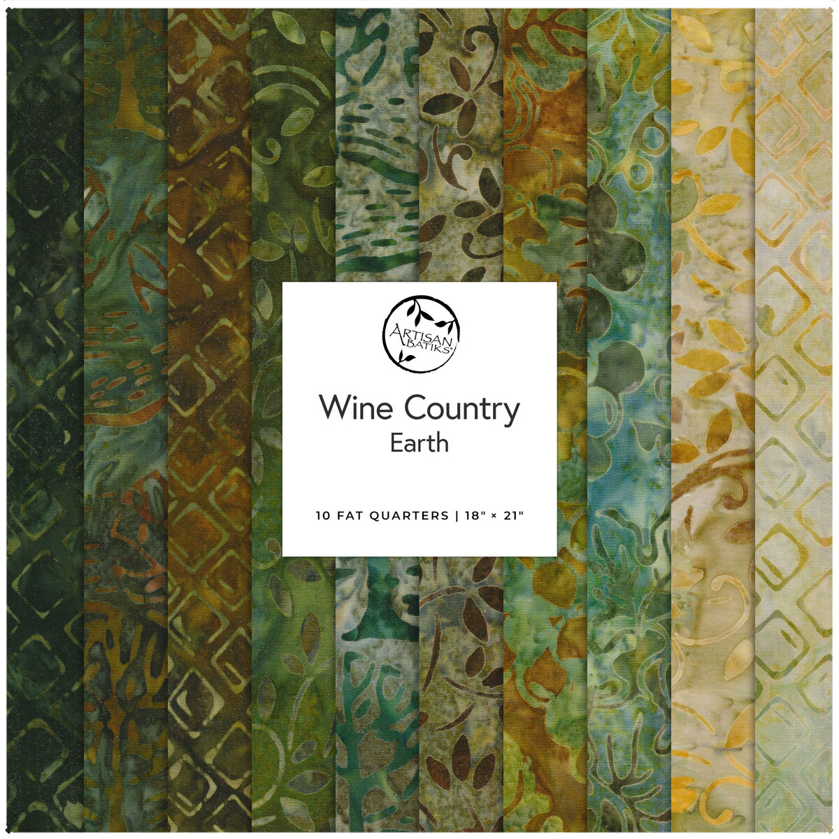 Wine Country Artisan Batiks 10 FQ Set Earth from Robert Kaufman