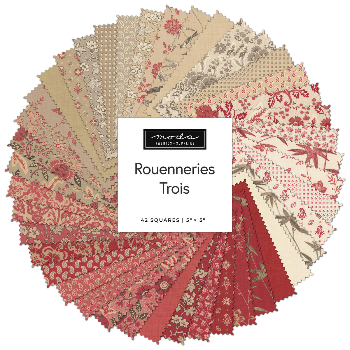 Rouenneries Trois Charm Pack by French General for Moda Fabrics ...