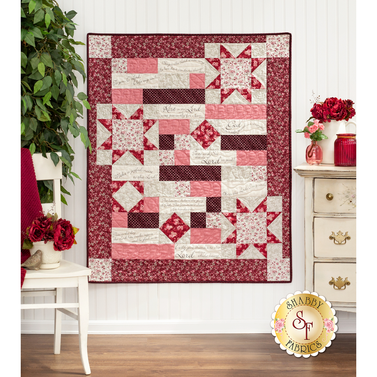 Reserved: Shabby Fabrics Applique Quilt Kit Laser Cut on sale Blooming Series