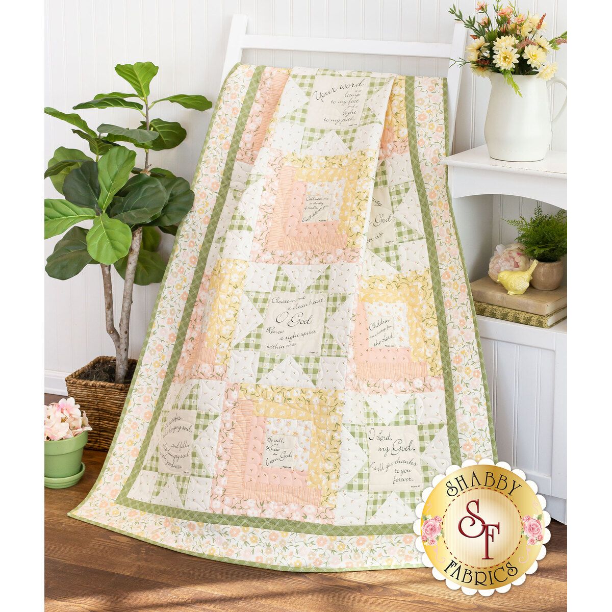 Gorgeous Shabby Chic King Size Floral Pastel shops Quilt