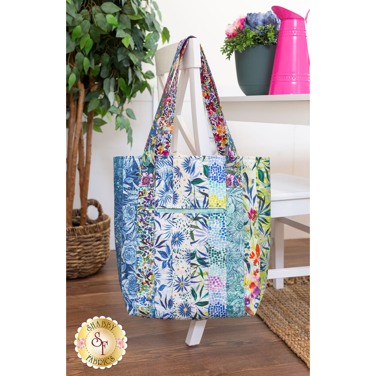 Jelly Roll Tote with Pockets Kit - Coming Up Roses | Shabby