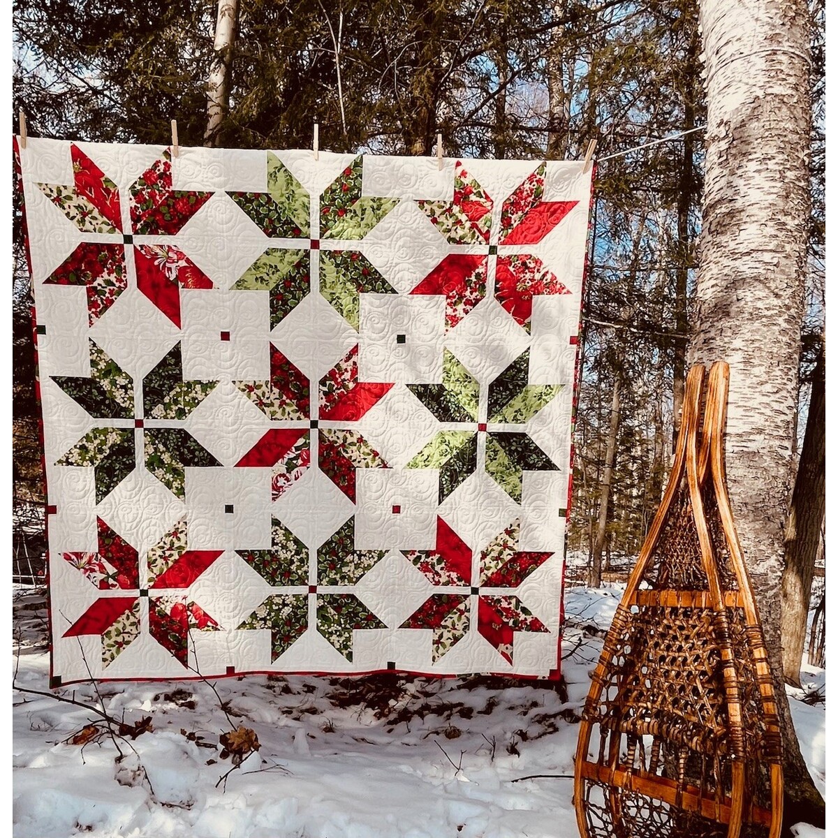 Vintage Handmade Star Print good Pattern Quilt