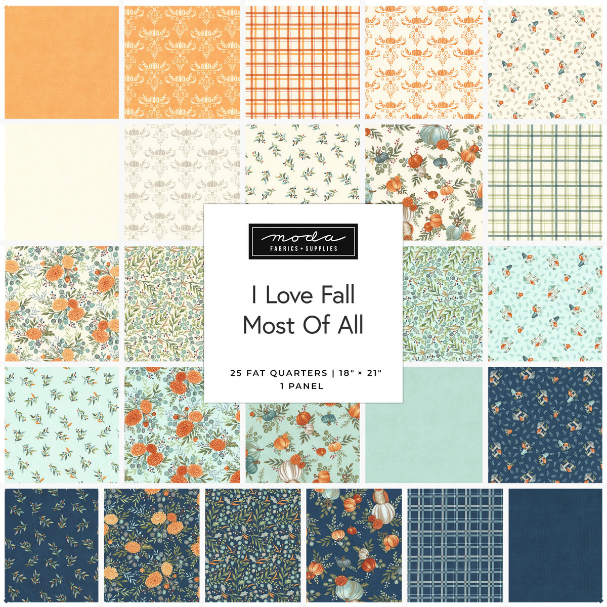 I Love Fall Most Of All 25 FQ Set + Panel by Deb Strain for Moda