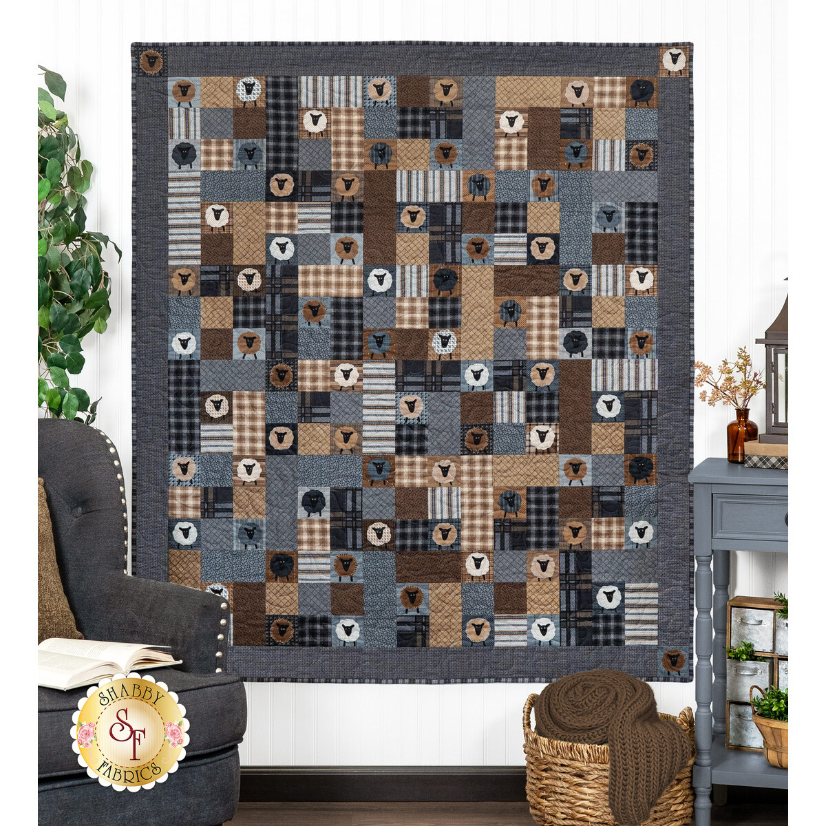 小物 TARTAN PATCHWORK Tartan Wool Blend Patchwork Quilt | Gadabout Vintage