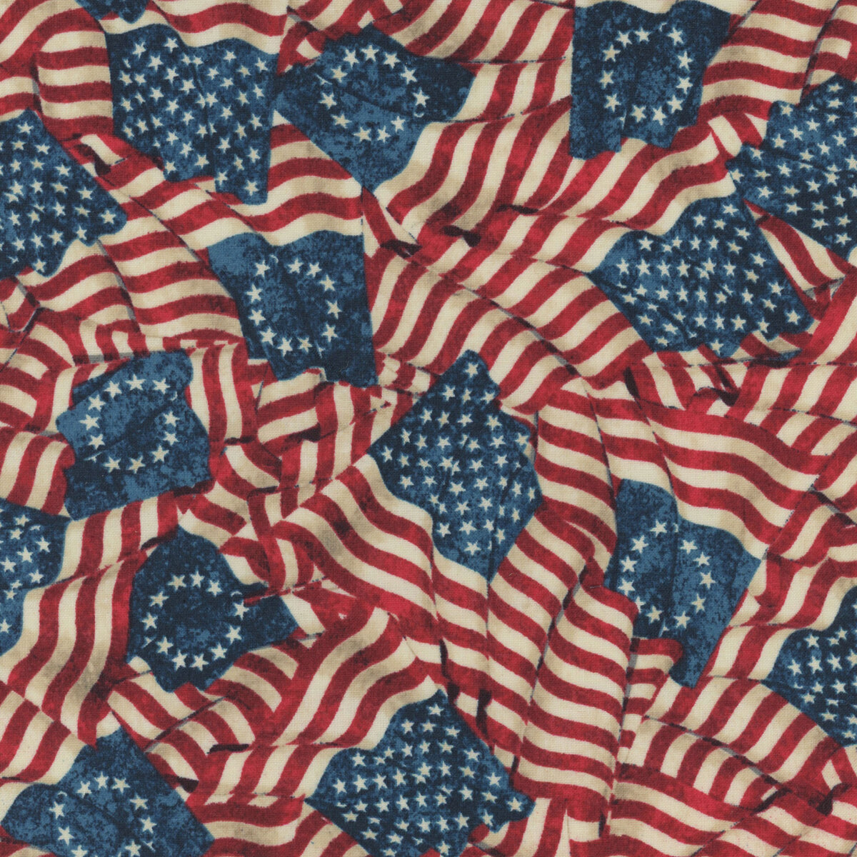 America 250 28371-12 Beige Multi by Linda Ludovico for Northcott