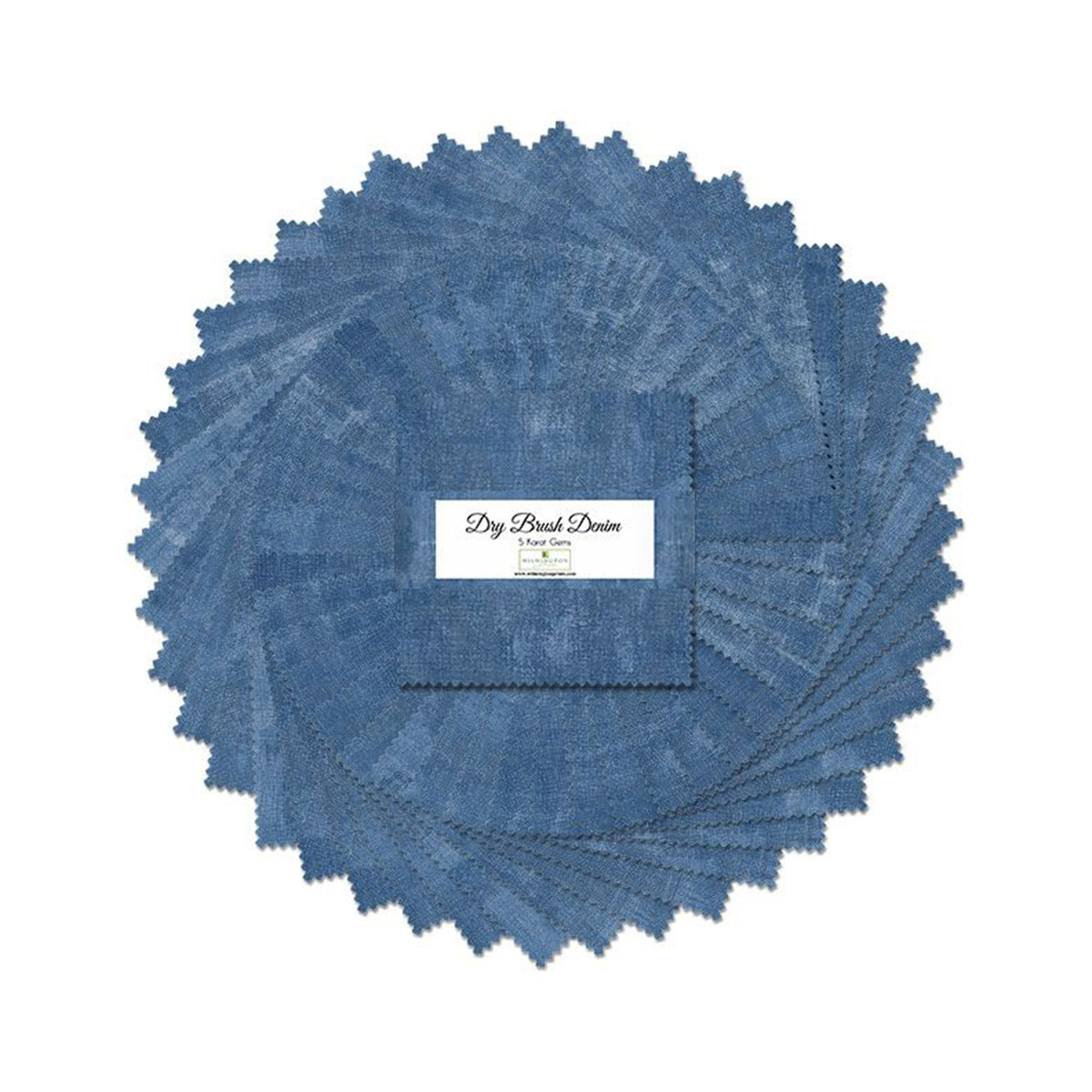 Essentials Dry Brush Denim 5 Karat Gems by Wilmington Prints