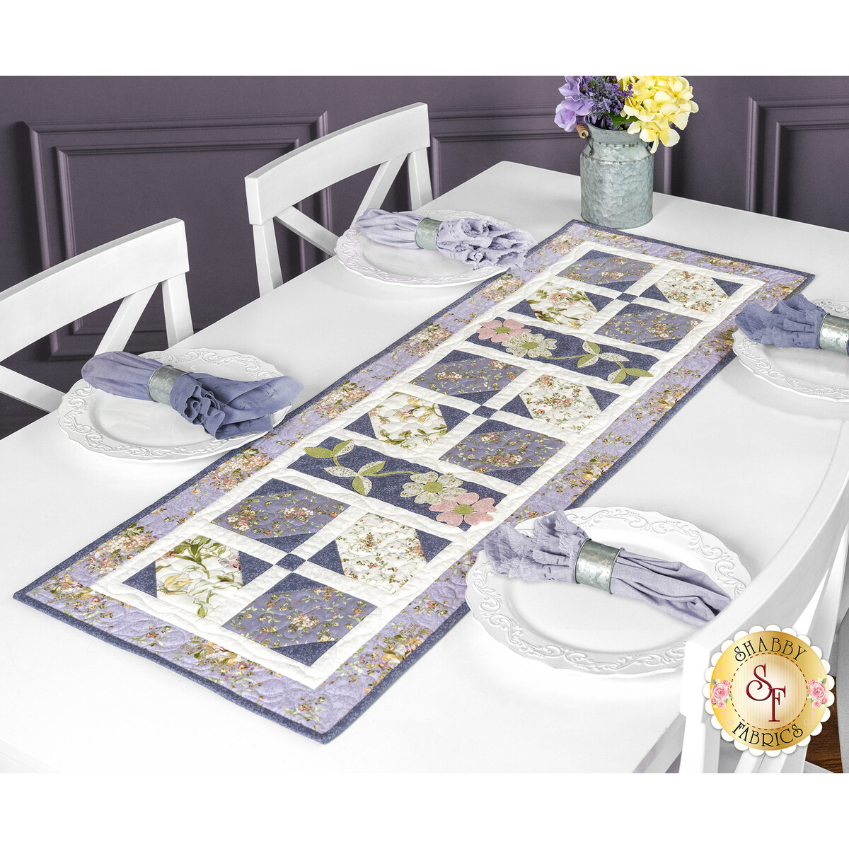 Pillowcase Kit: Tula Floral in Purple Pillowcase Kit: Tula Floral in Purple