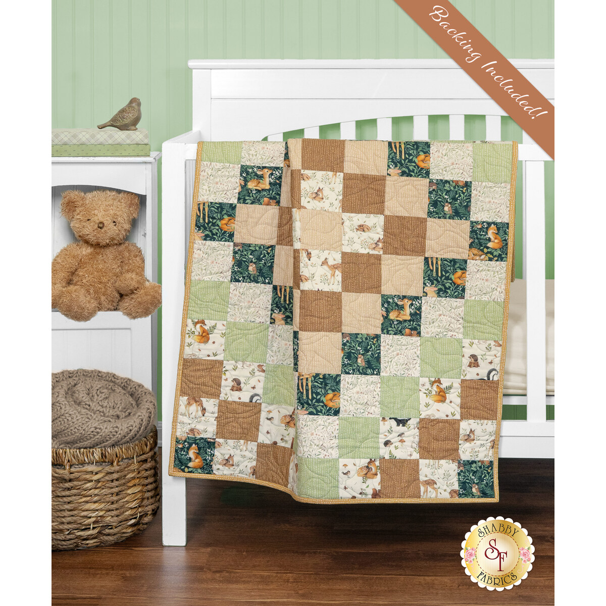 Trip Around The World Crib Quilt Kit Little Forest Shabby Fabrics