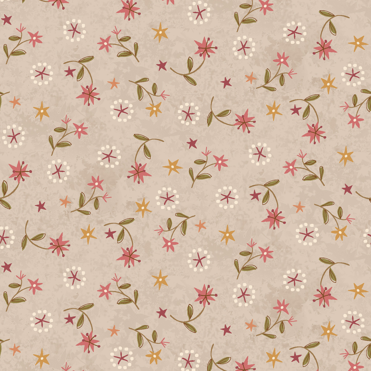 Hearth & Home 3618-44 Cream Star Lily Scatter by Janet Rae