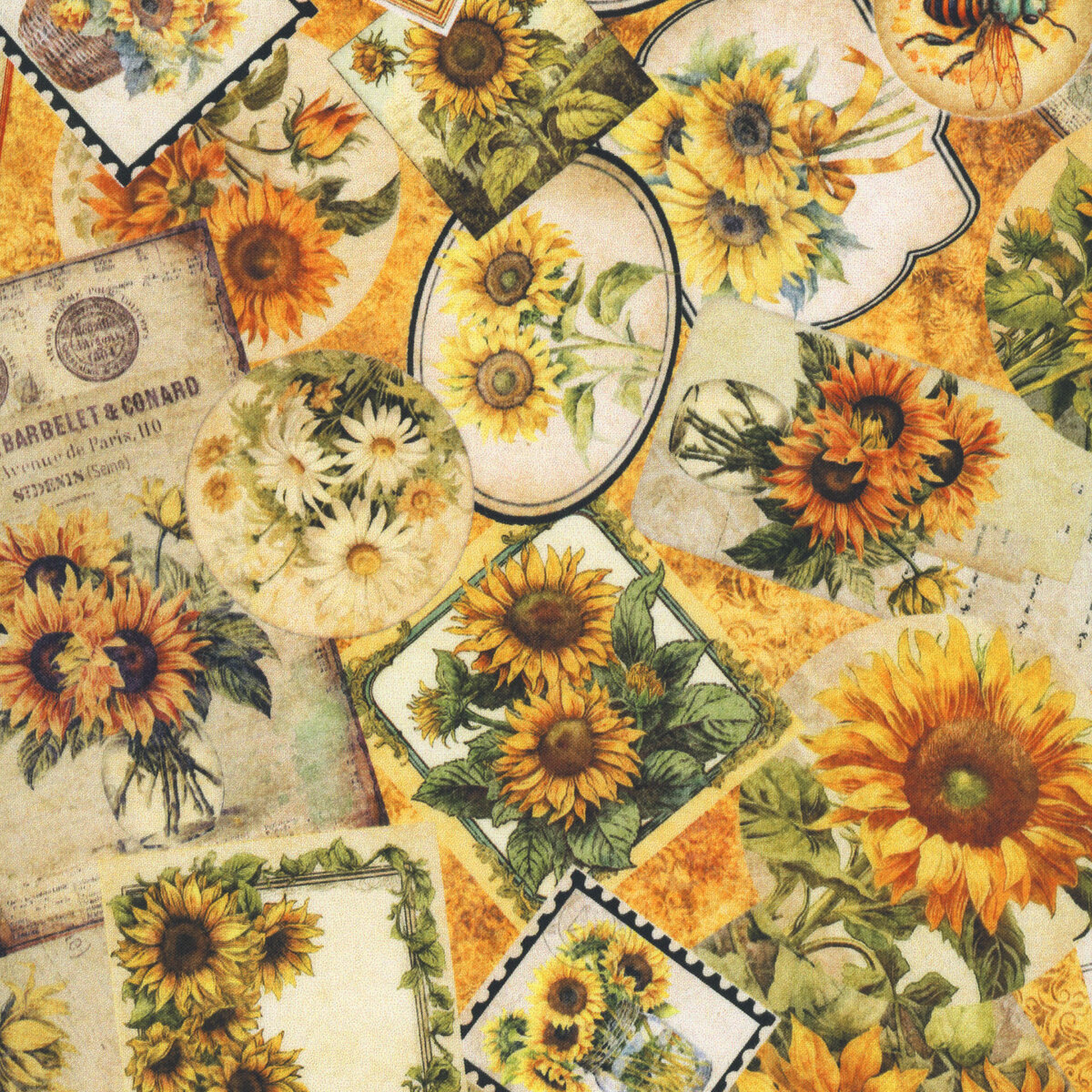 Sunflower Serenade 31802-O Orange by Morris Creative Group for QT