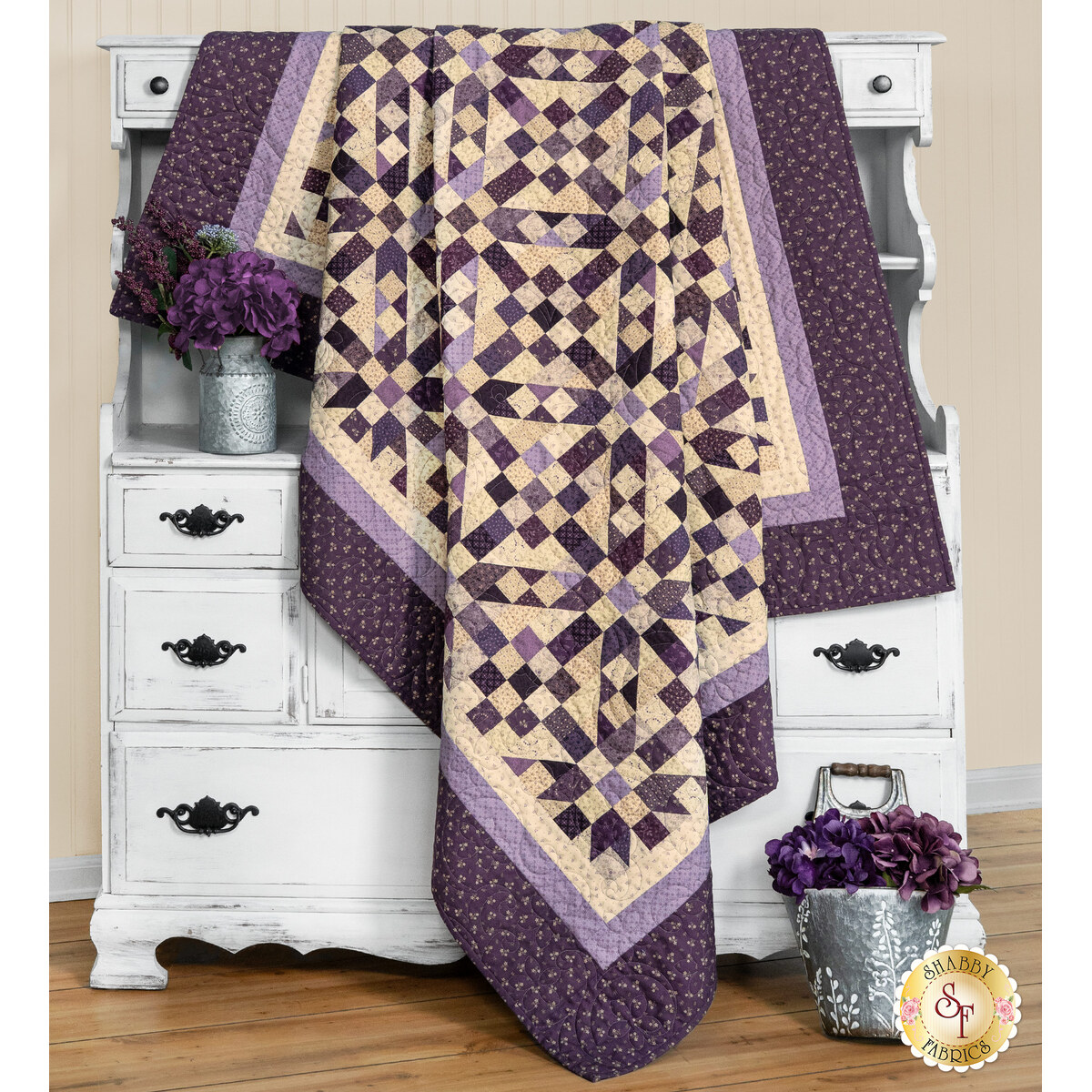 Lupine With Hummingbird Quilt Panel - 16x22 Inch Digital Print On Premium Cotton