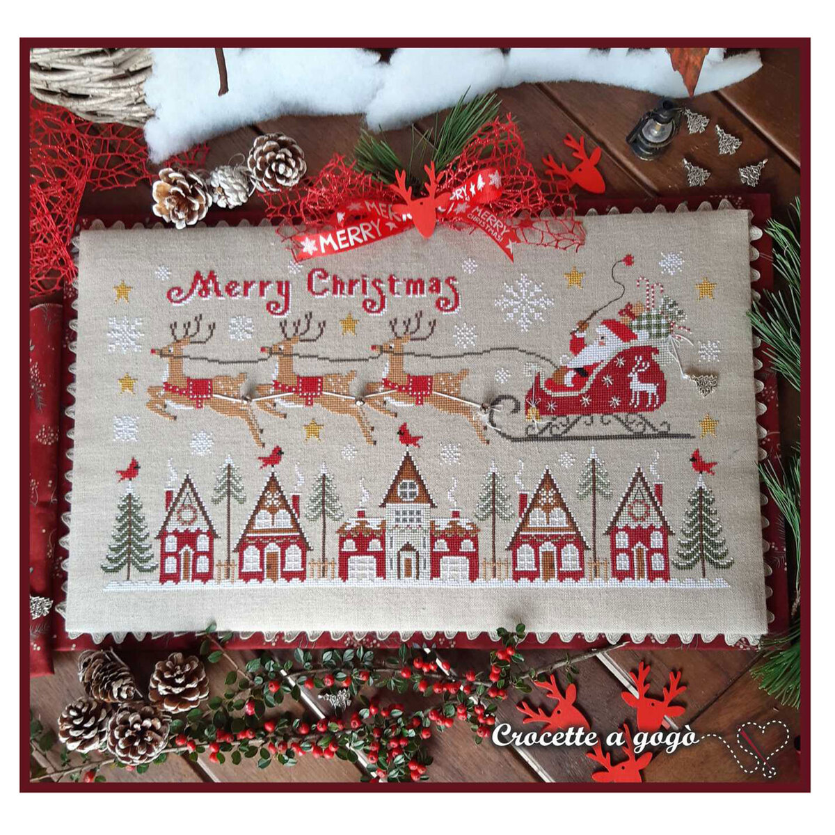 Silent Night Cross Stitch Pattern | Shabby Fabrics