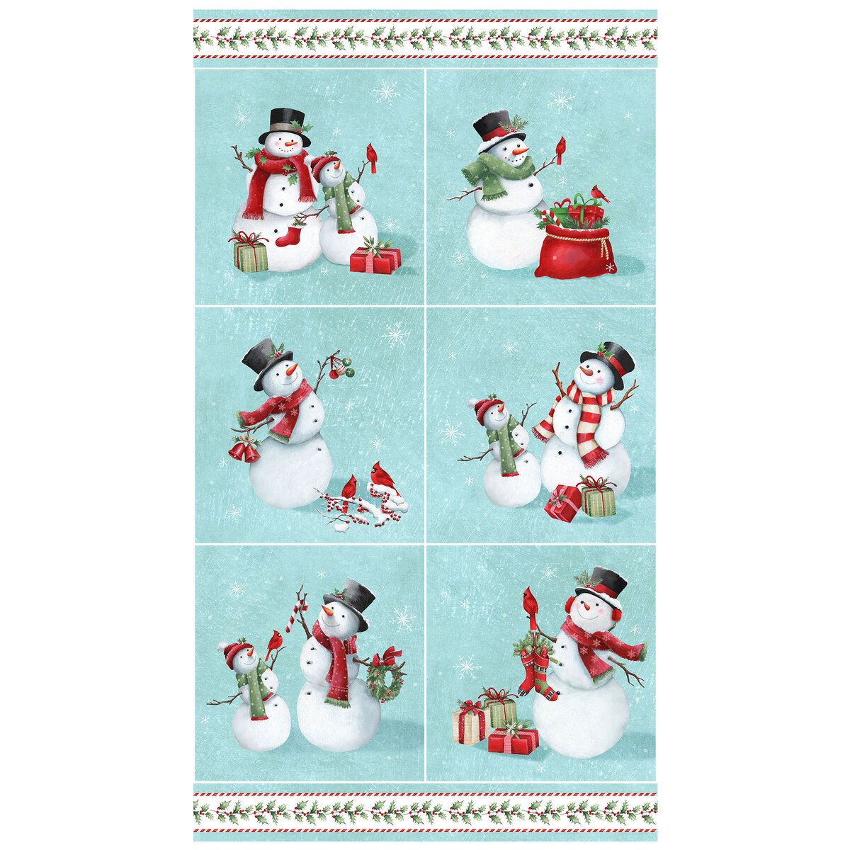 Holly Jolly 28812-64 Panel by Emma Leach for Northcott Fabrics