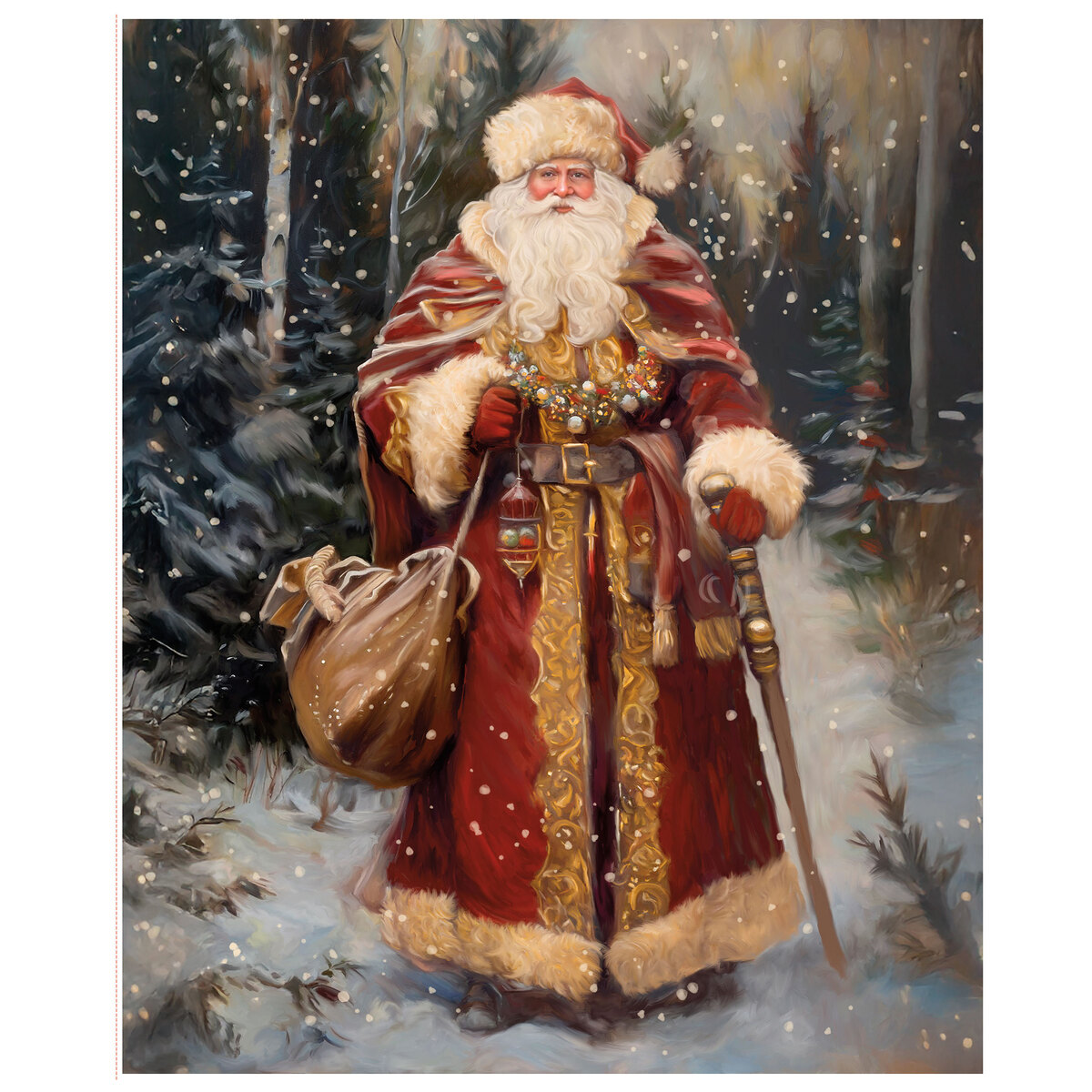 Picture a Christmas II PD17982-PANEL Victorian Santa Panel by