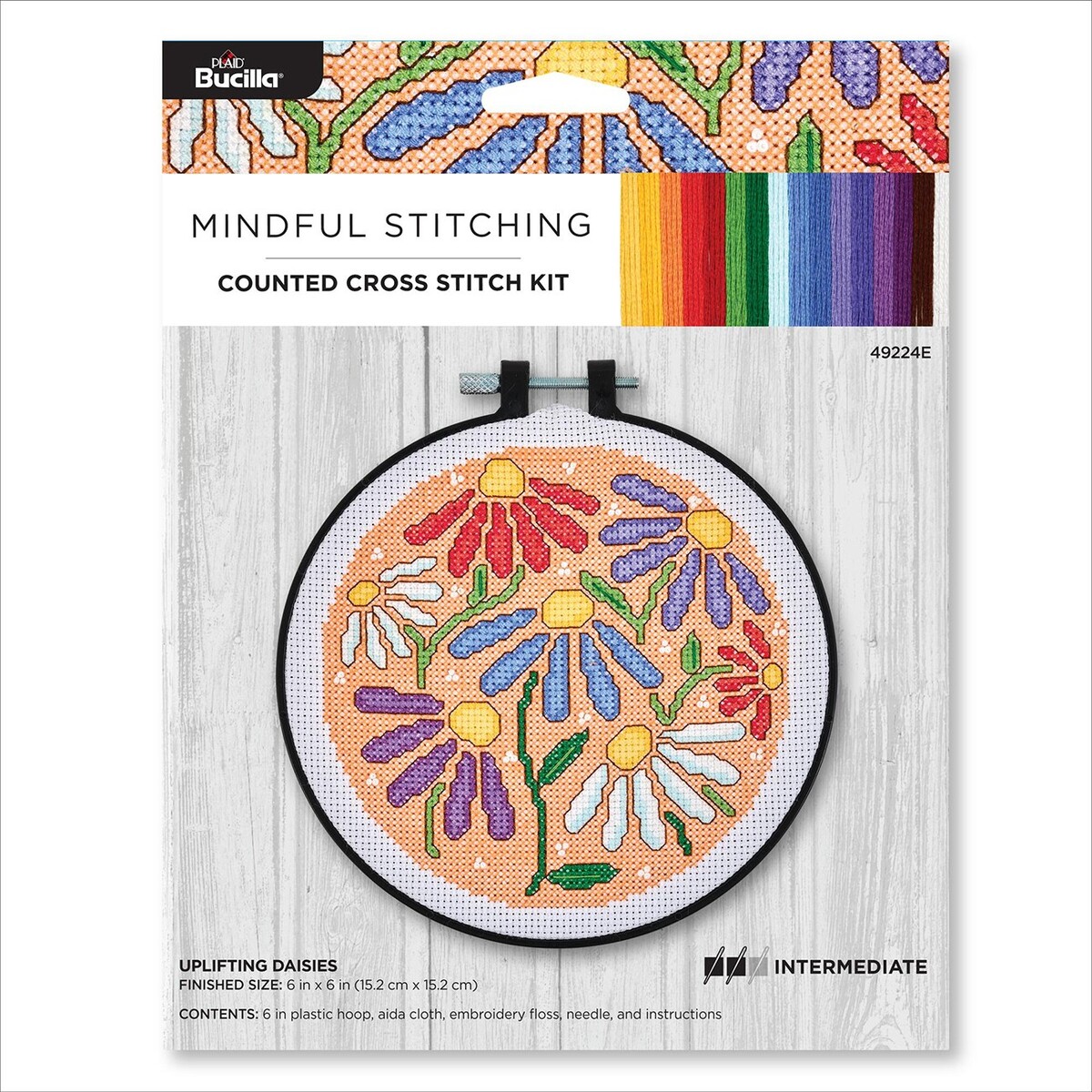 Uplifting Daisies Cross Stitch Kit | Shabby Fabrics