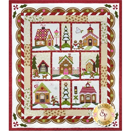 Gingerbread Village - Set Of 7 Patterns + Accessory Fabric Packet ...