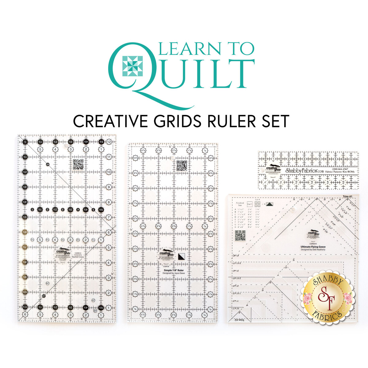 Machine Quilting with Rulers - Basic Ruler Quilting Kit for Beginners –
