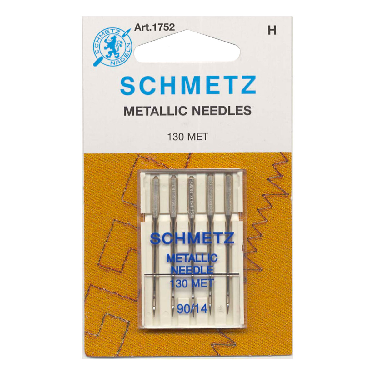 SCHMETZ ART 1752H - METALLIC SEWING MACHINE NEEDLES, SIZE 90/14--2 PACKS  PER SET