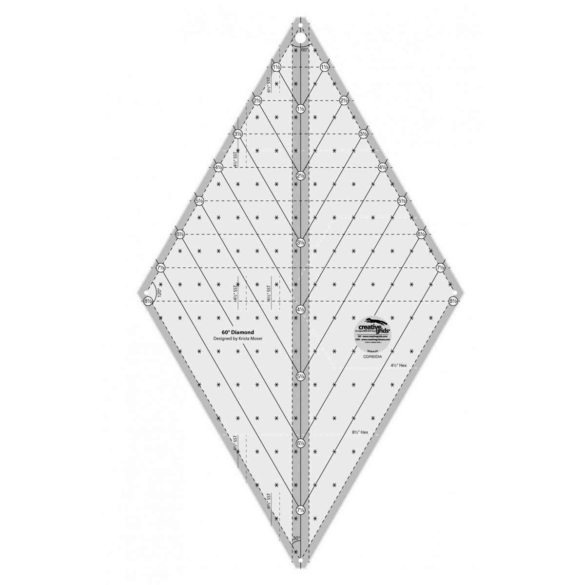 60 Degree Triangle Non-slip Quilting Ruler