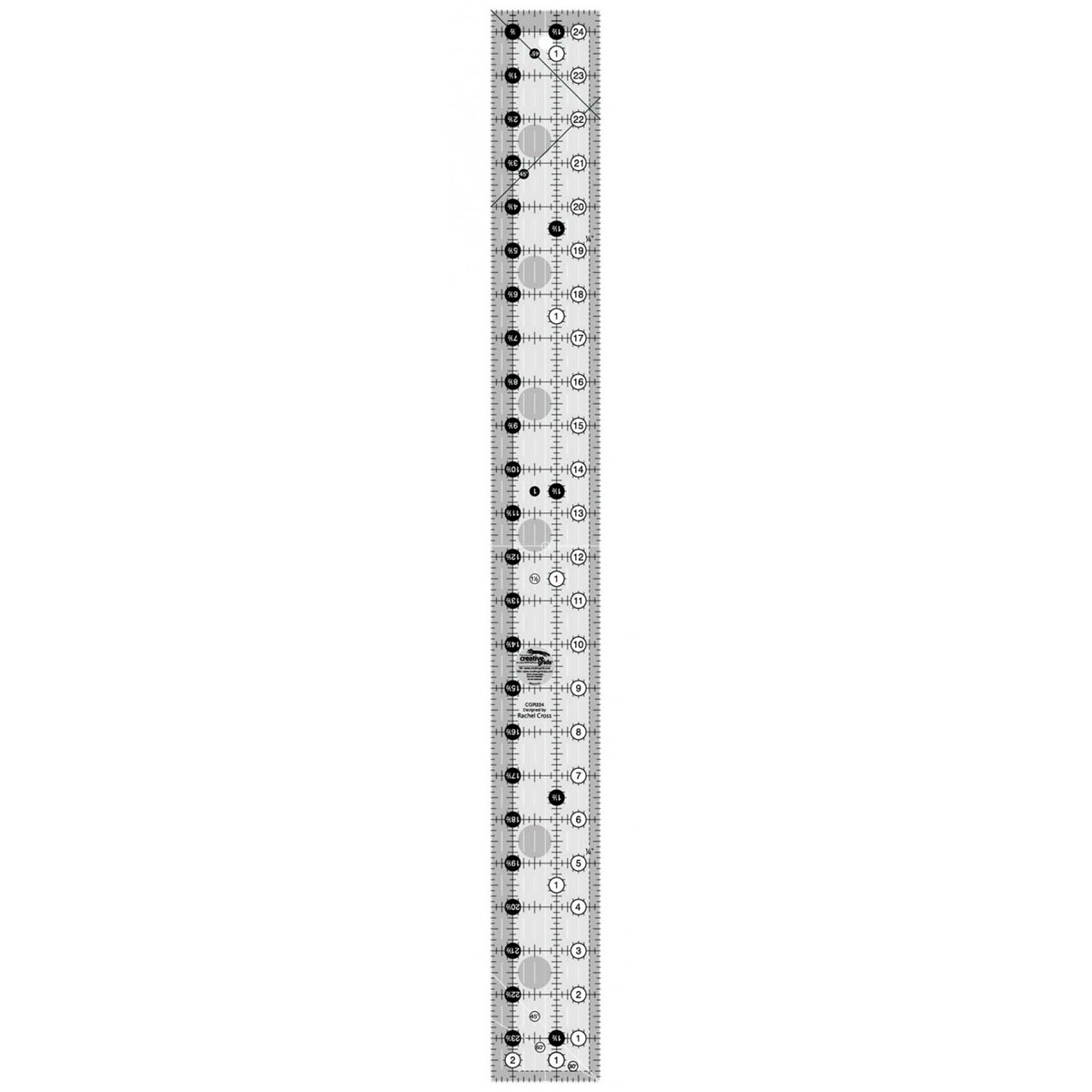 Cutting Ruler, CREATIVE GRIDS 2 1/2 x 4 1/2 (with self-grips)
