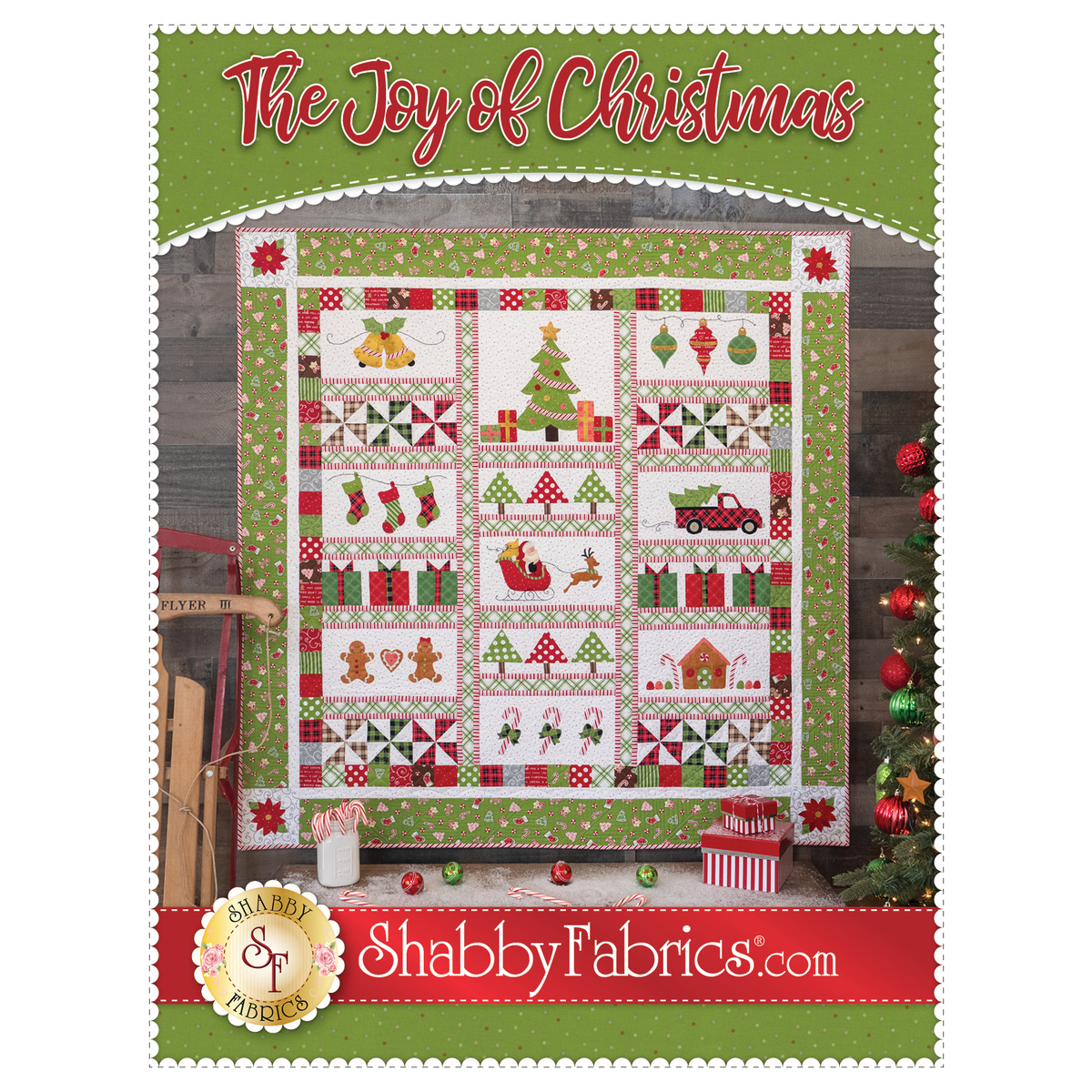 Starflower Christmas Joy To The World Reversible Quilt Pattern by Create  Joy Project - Moda Fabrics
