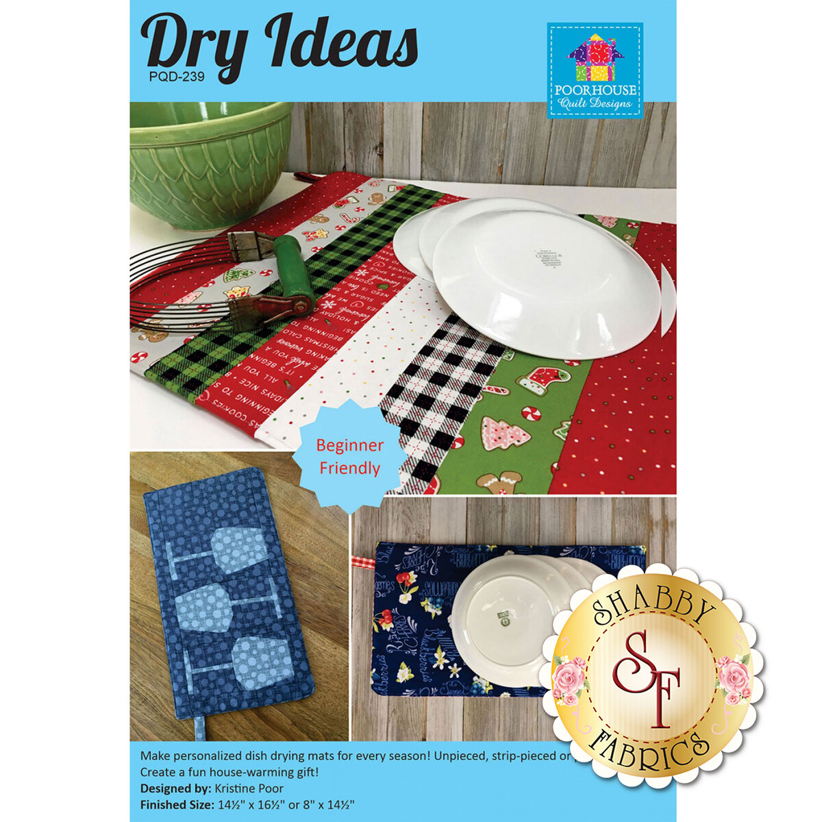 Christmas Dish Drying Mat for Kitchen Counter Santa Red Tree Watercolor  Cute