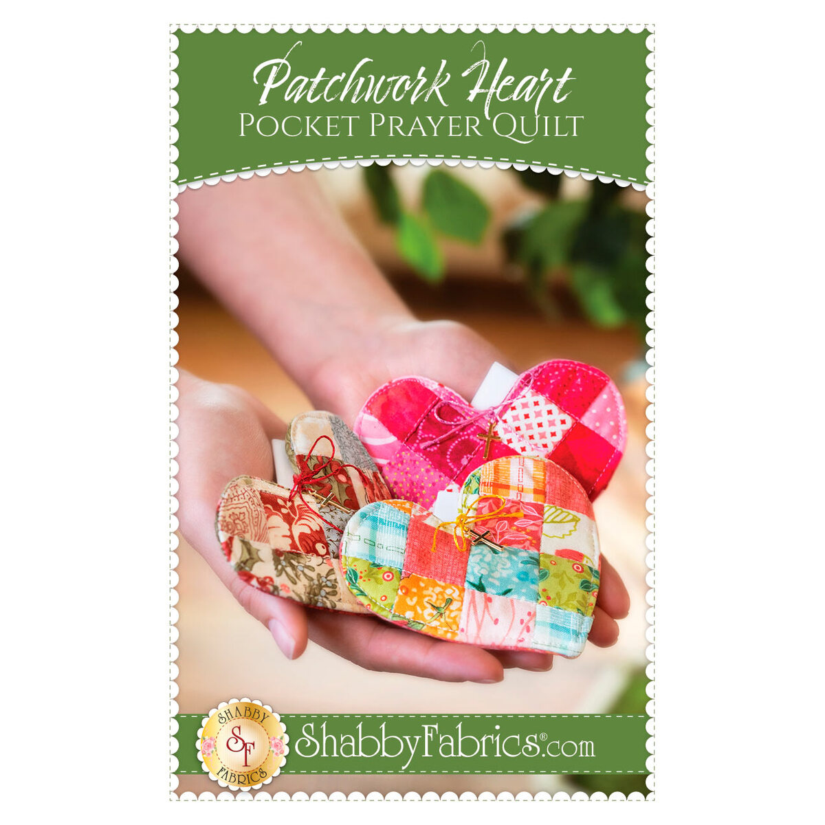 Patchwork Heart Pocket Prayer Quilt PATTERN ONLY Shabby Fabrics