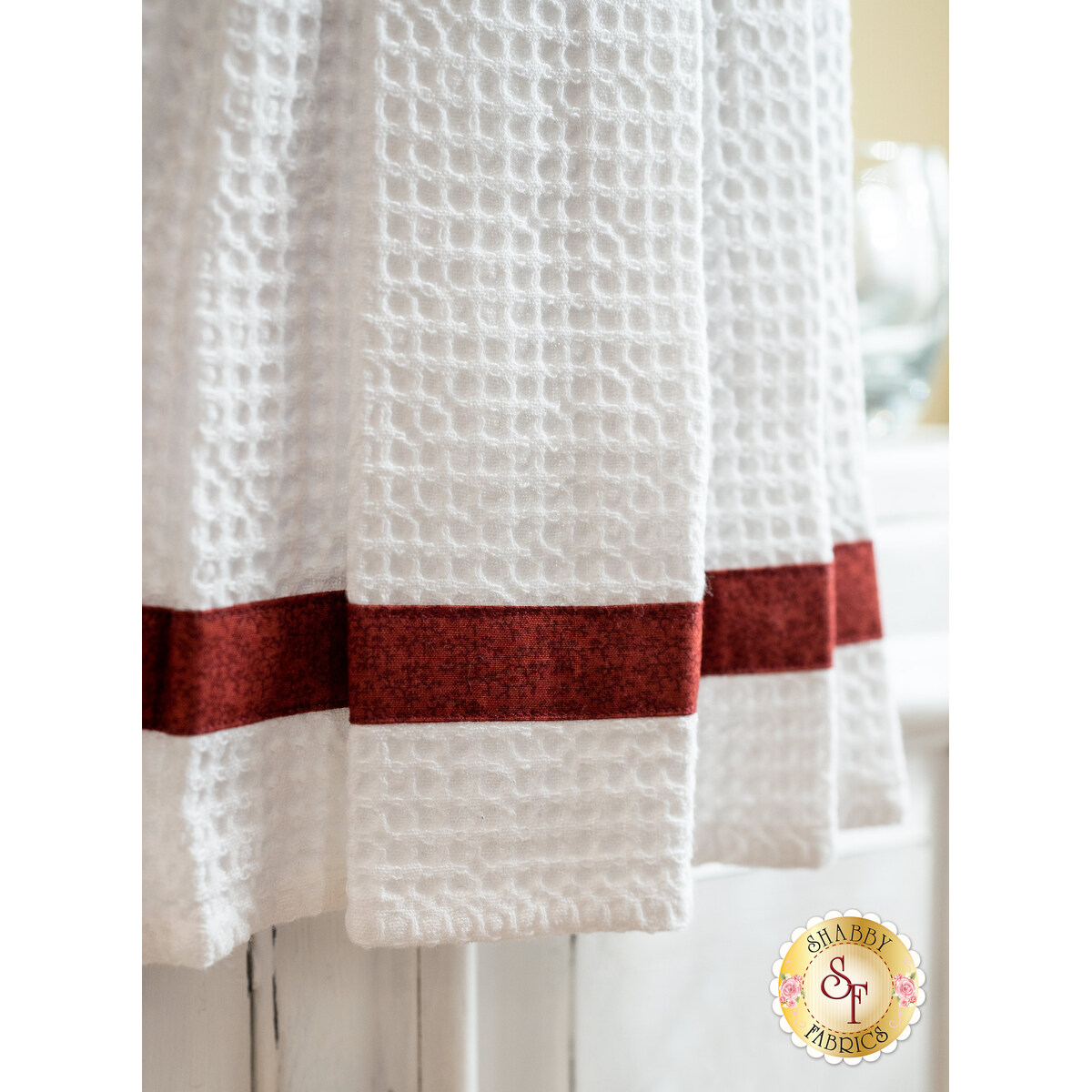 Kitchy Kitchen Towel, kitchen hanging hand tie towel, never falls off,  17x27, TM(4), copyright 2019 — Comfy Kitchen Creations