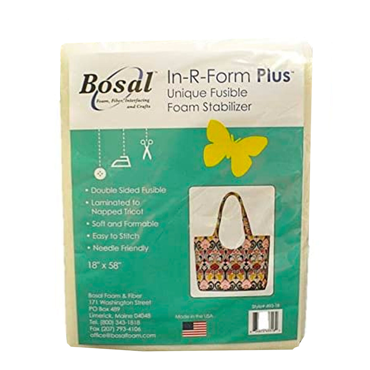 Bosal InRForm Plus Fusible Foam Stabilizer 18" x 58" Shabby Fabrics