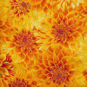 Autumn Bouquet 19854-209 Sunburst by Robert Kaufman Fabrics REM