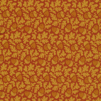 Acorn Harvest 9798-O Pumpkin Acorns by Andover Fabrics REM