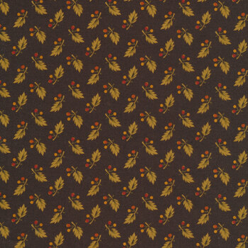 Acorn Harvest 9802-N Chocolate Berry Branch by Andover Fabrics REM