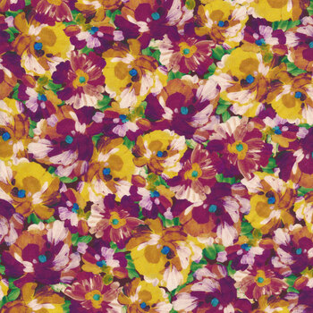 Painterly Petals 20264-196 Harvest by Robert Kaufman Fabrics REM