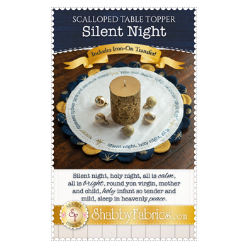 Scalloped Table Topper - Silent Night - Pattern & Iron On Transfer