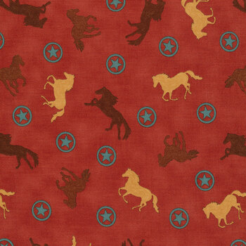 Home on the Range 19994-12 Clay Red by Deb Strain for Moda Fabrics