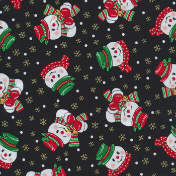 Vintage Holidays CM9643-BLAC-D by Michael Miller Fabrics