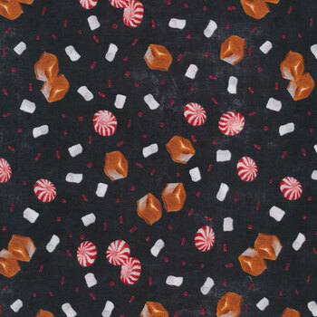 Time for Hot Cocoa 30525-923 Candy Toss Black by Wilmington Prints