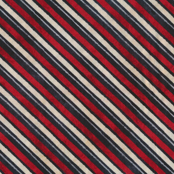 Time for Hot Cocoa 30528-939 Diagonal Stripe Black by Wilmington Prints