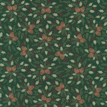Home Sweet Holidays 56004-14 Green Pinecone Greenery by Deb Strain for Moda Fabrics