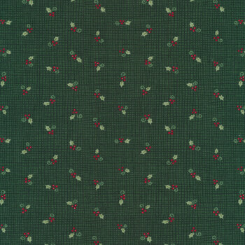 Home Sweet Holidays 56007-14 Green Burlap and Holly by Deb Strain for Moda Fabrics REM