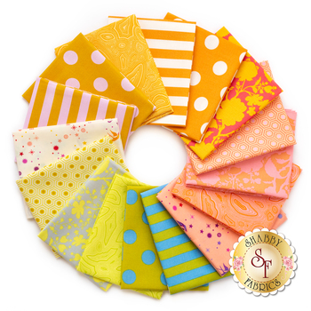 Tula's True Colors  16 FQ Set - Goldfish by Tula Pink for Free Spirit Fabrics