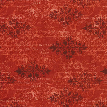 Cardinal Noel 39643-333 Decorative Words Red by Wilmington Prints REM #2
