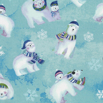 Snowville Y3278-33 Aqua by Clothworks