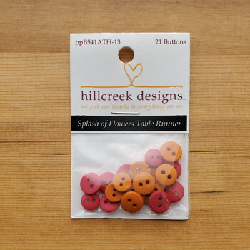 Hillcreek Designs - Splash of Flowers Table Runner Buttons - 21pk